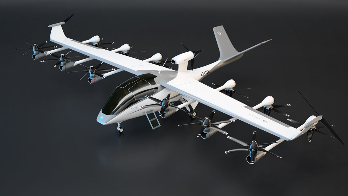 AMRD Silene Hybrid Jet 3D CGI Render Variation Pattern White