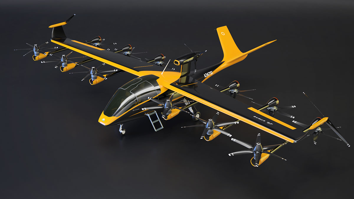 AMRD Silene Hybrid Jet 3D CGI Render Variation Pattern Yeloow