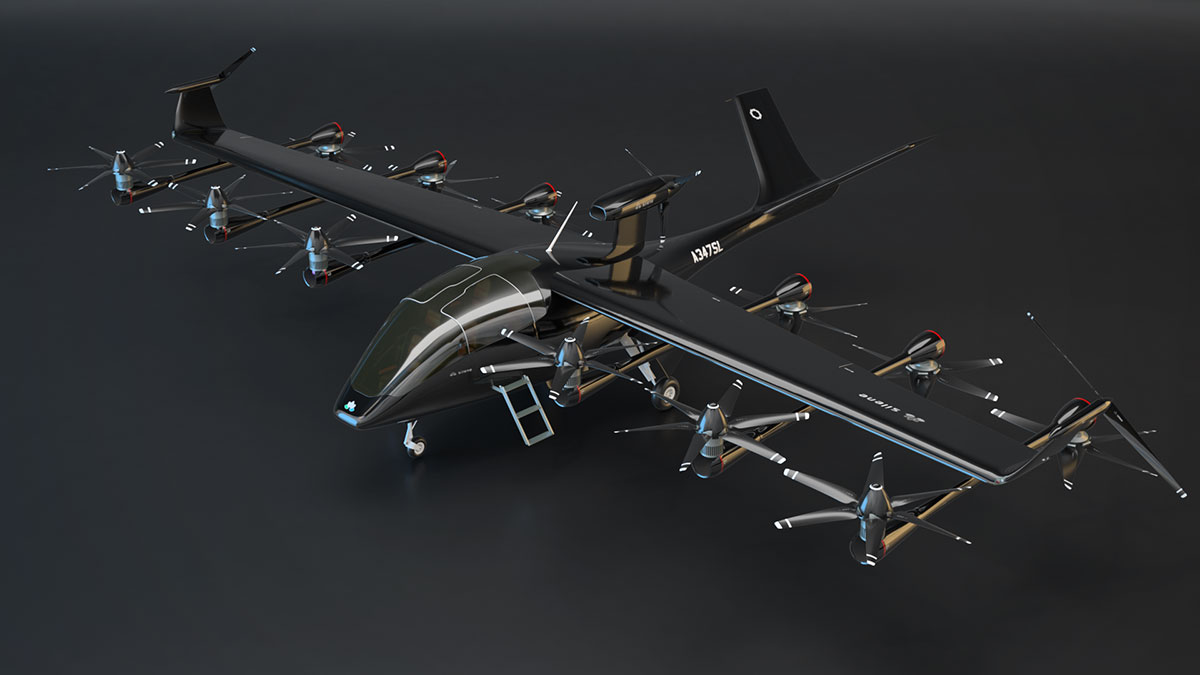AMRD Silene Hybrid Jet 3D CGI Render Variation Plain Black