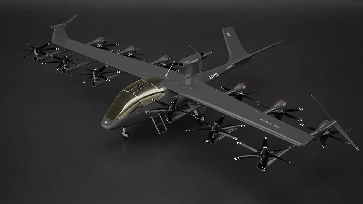 AMRD Silene Hybrid Jet 3D CGI Render Variation Plain Grey