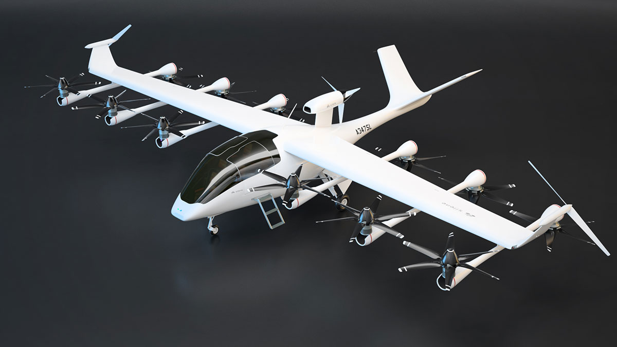 AMRD Silene Hybrid Jet 3D CGI Render Variation Plain White